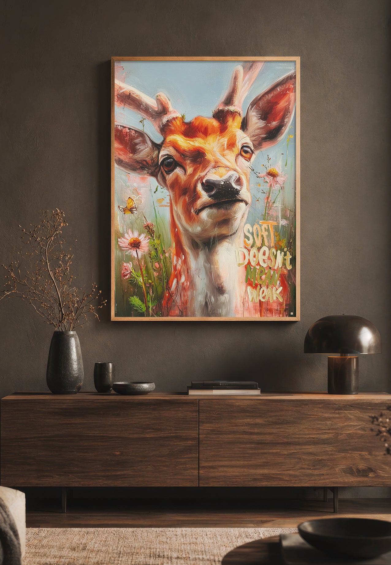 Rådyr – Soft Doesn’t Mean Weak | kunstplakat